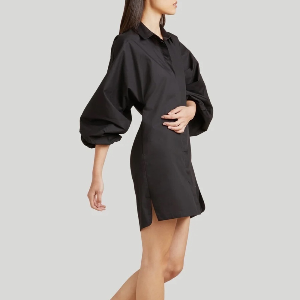 Modern Citizen Clara Black Open Back Button Down Dress Size S